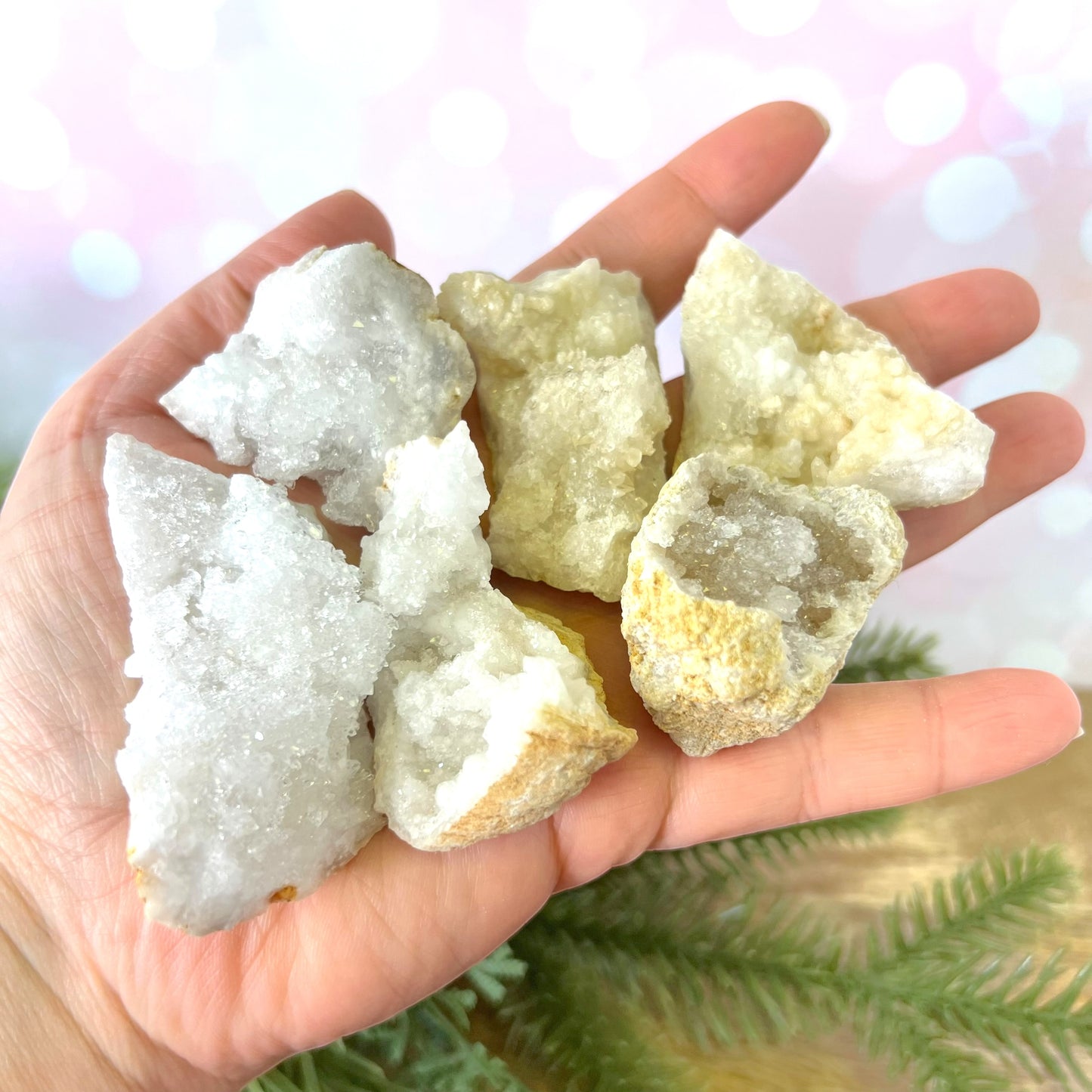 Sugar Geode Raw Stone Piece - Multiple Sizes - You get 1