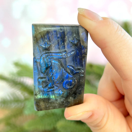 Labradorite Capricorn Carved Cabochon