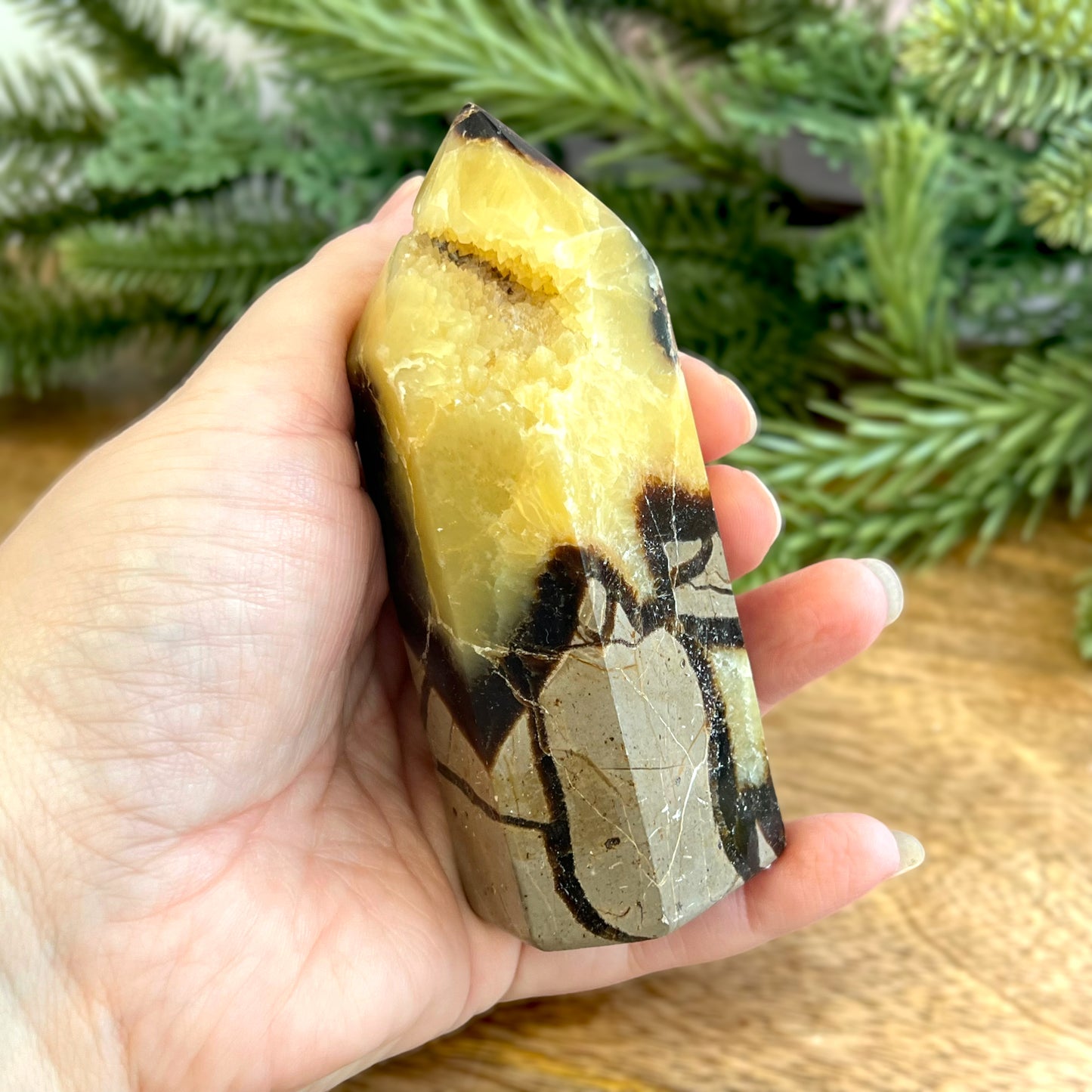 Druzy Septarian Large Crystal Tower