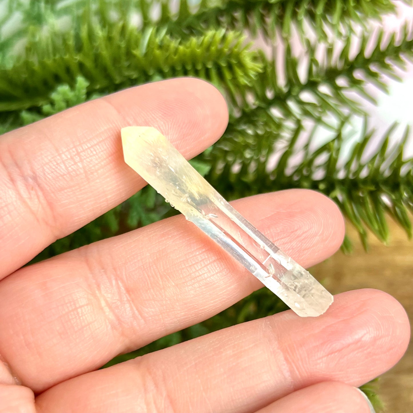 Mango Quartz Crystal Point with Halloysite Inclusions