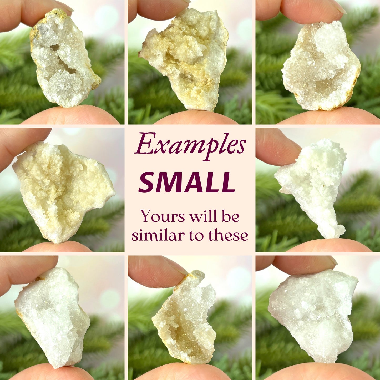 Sugar Geode Raw Stone Piece - Multiple Sizes - You get 1