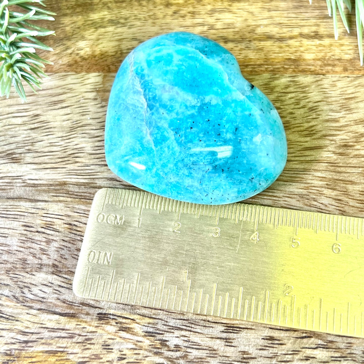 Amazonite Crystal Carved Heart