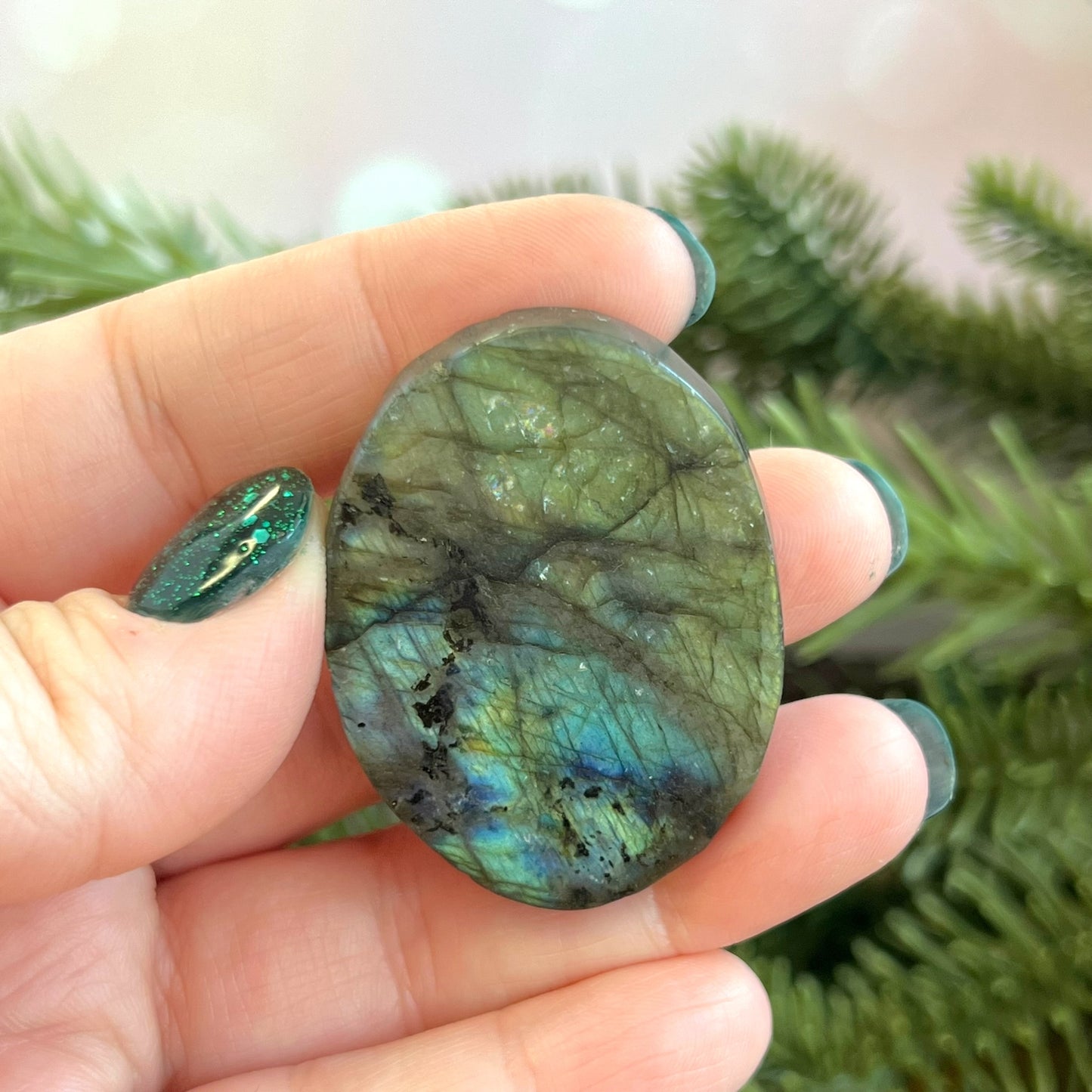 Labradorite Owl Carved Cabochon