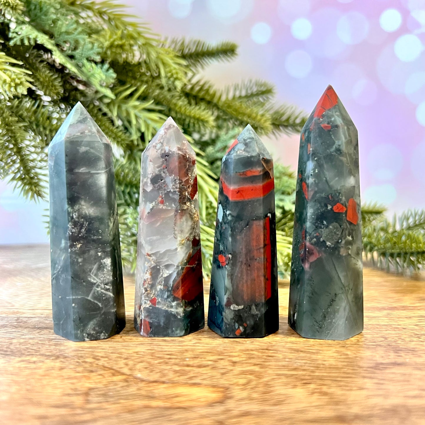 African Bloodstone Crystal Tower - Multiple Sizes