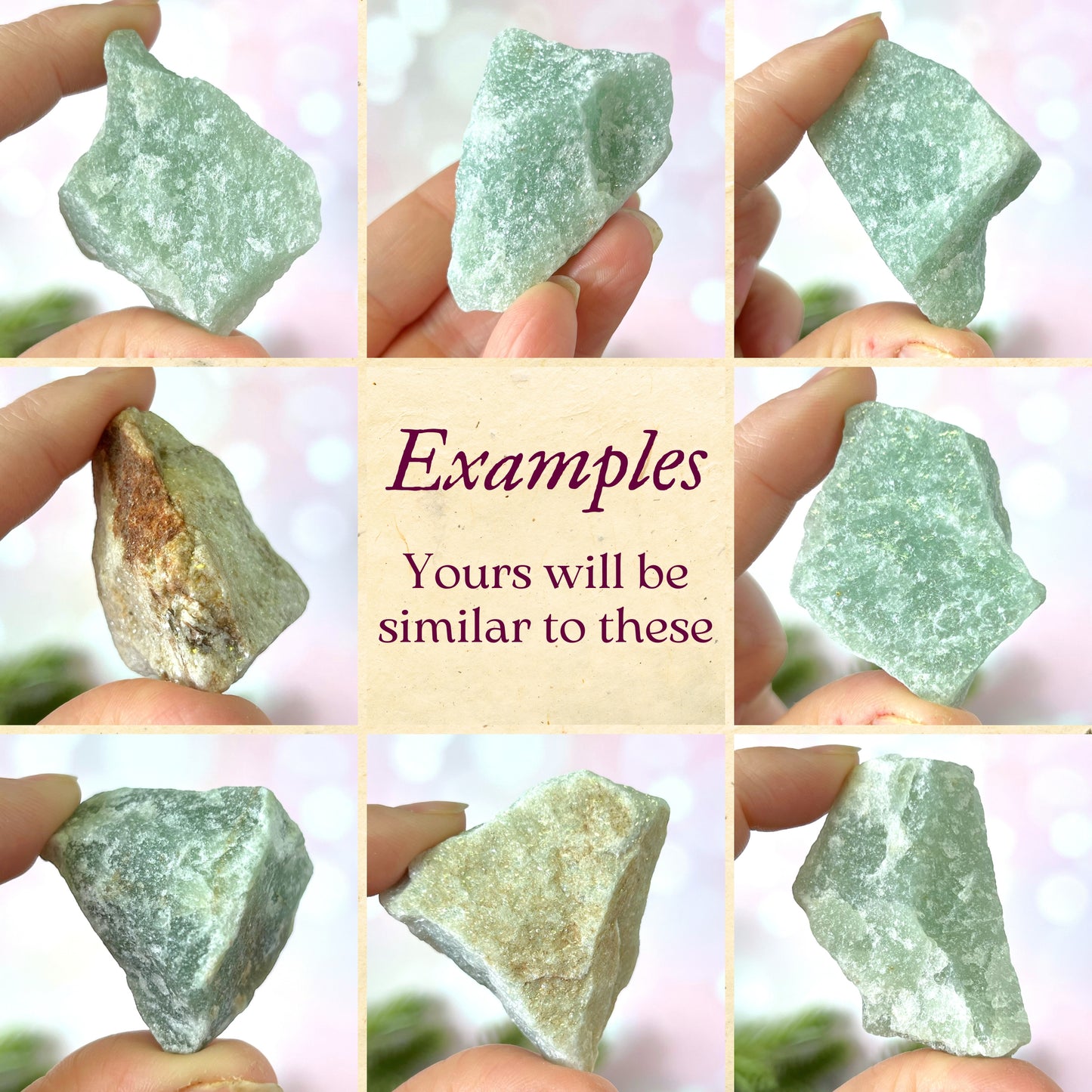 Green Aventurine Raw Stone - Multiple Sizes - You get 1