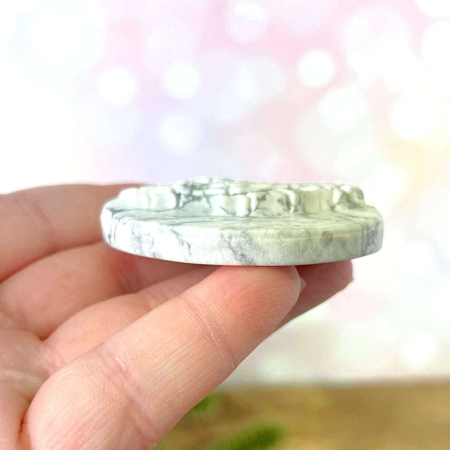 Magnesite Skeleton Hand Carved Crystal Cabochon