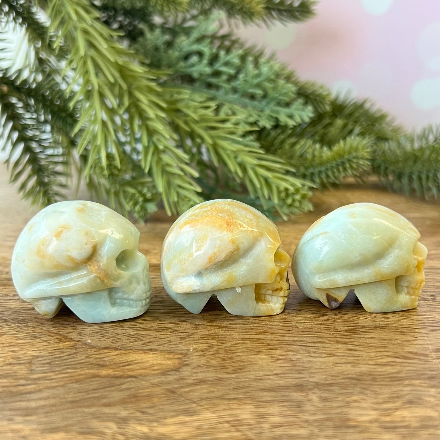 Sky Blue Quartz Mini Crystal Skull Carving