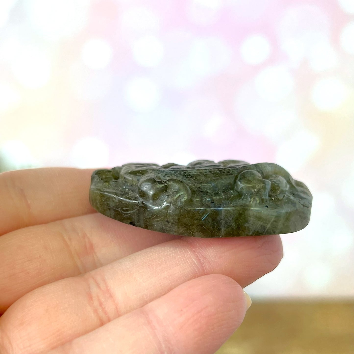Labradorite Iguana Lizard Carved Cabochon