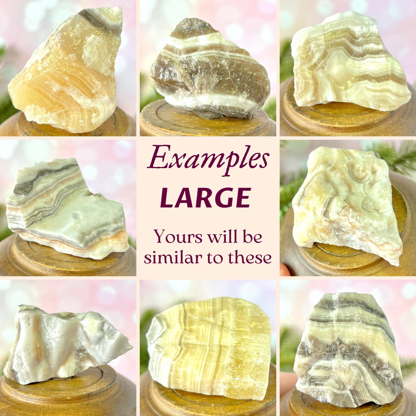 Zebra Calcite Raw Stone - Multiple Sizes - You get 1