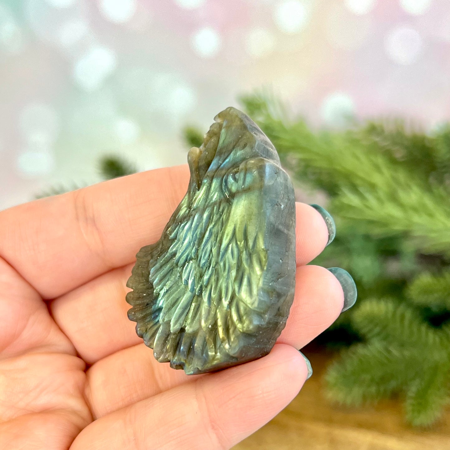 Eagle Labradorite Crystal Carved Cabochon