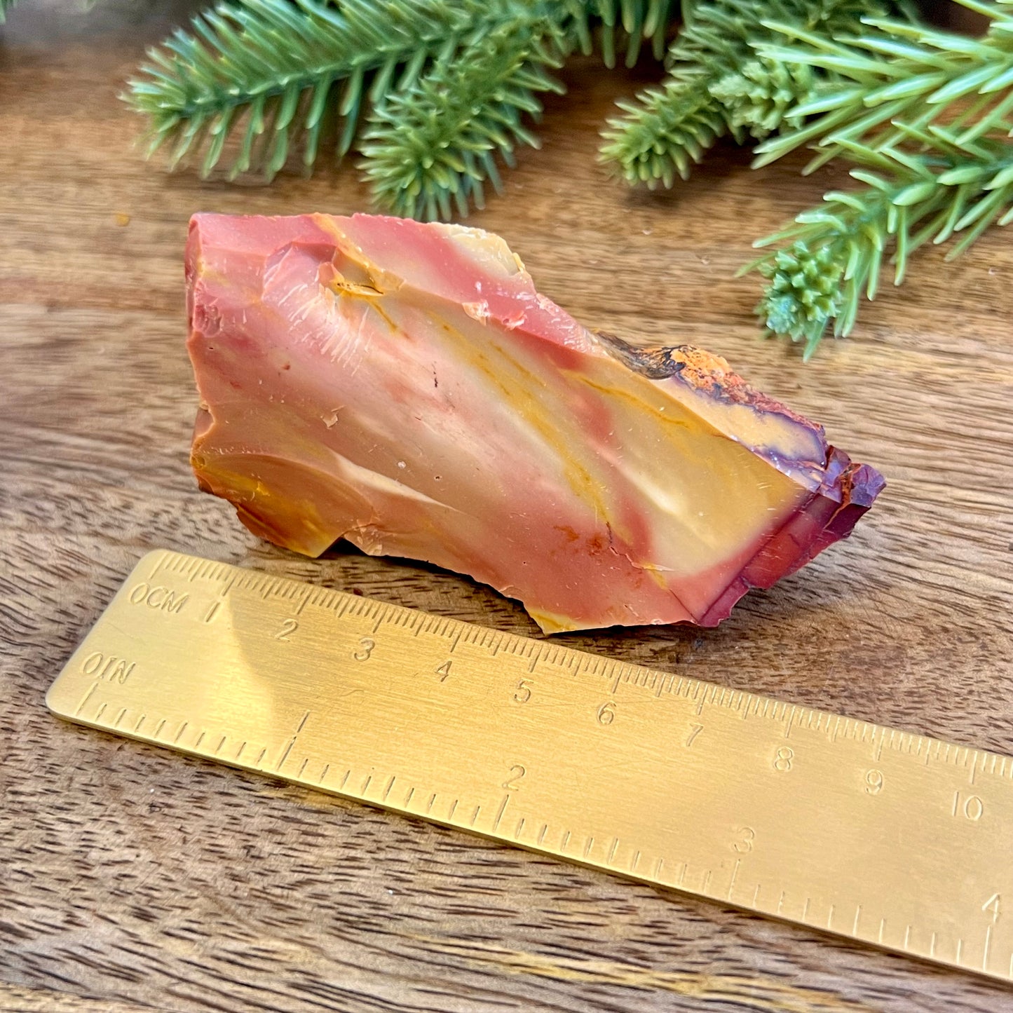 Mookaite Raw Crystal with Dendritic Inclusions