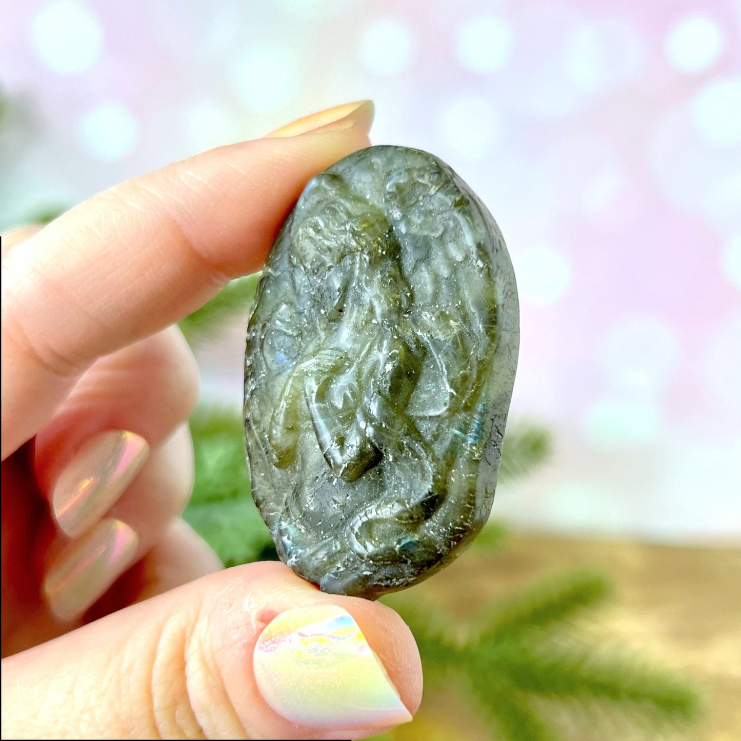 Labradorite Angel Carved Crystal Cabochon