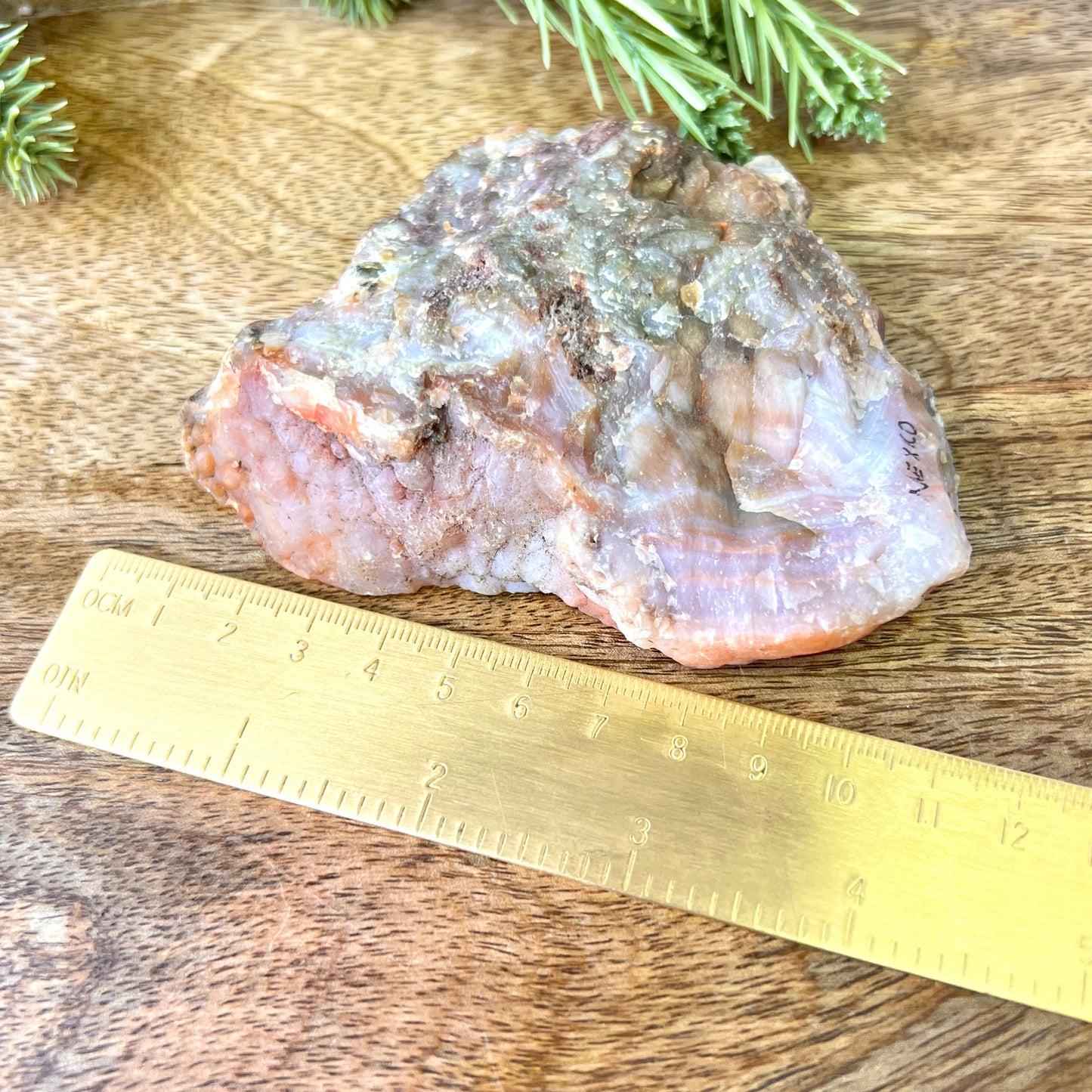 Pink Agate Half Polished Specimen