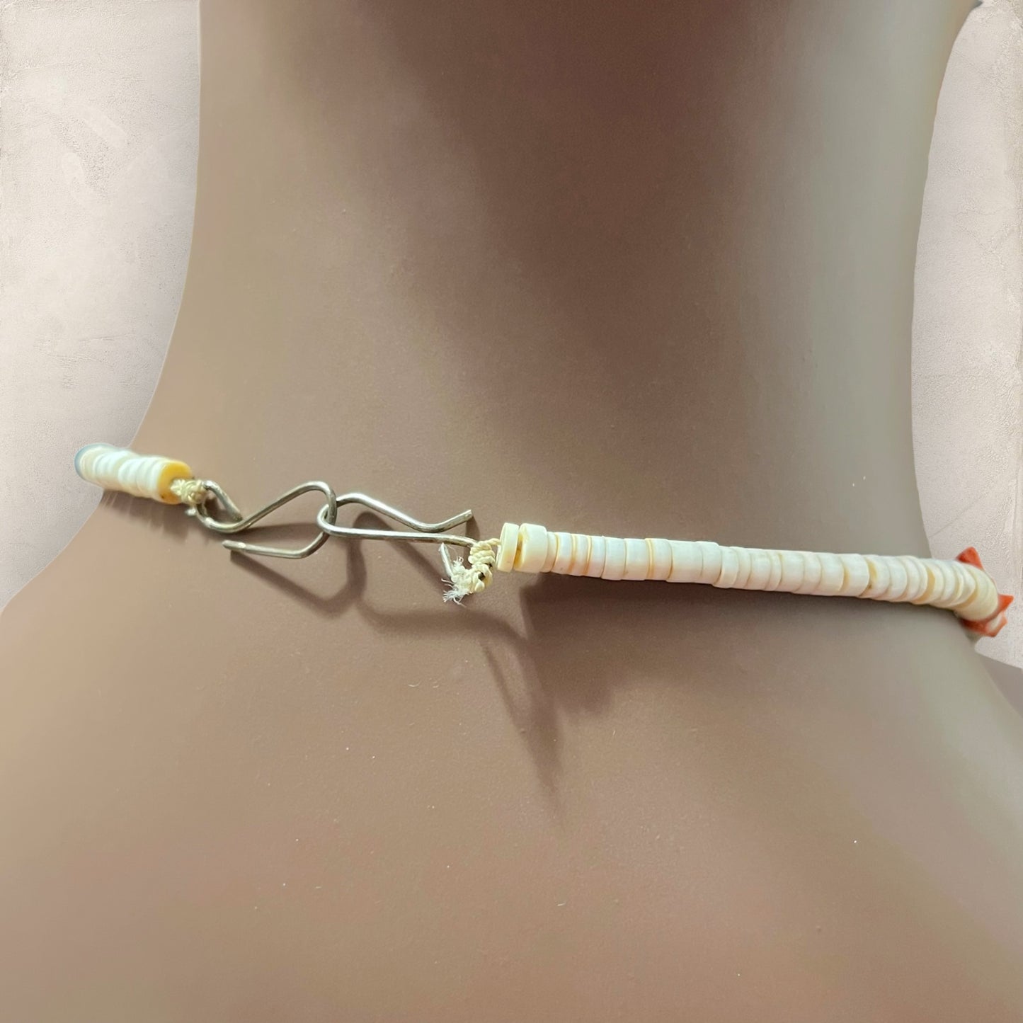 Vintage Native American Style Necklace - Bone, Turquoise, & Coral