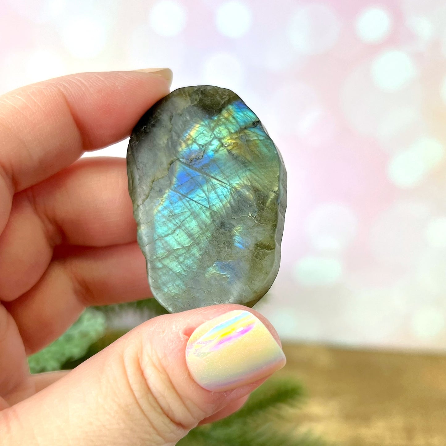 Labradorite Iguana Lizard Carved Cabochon