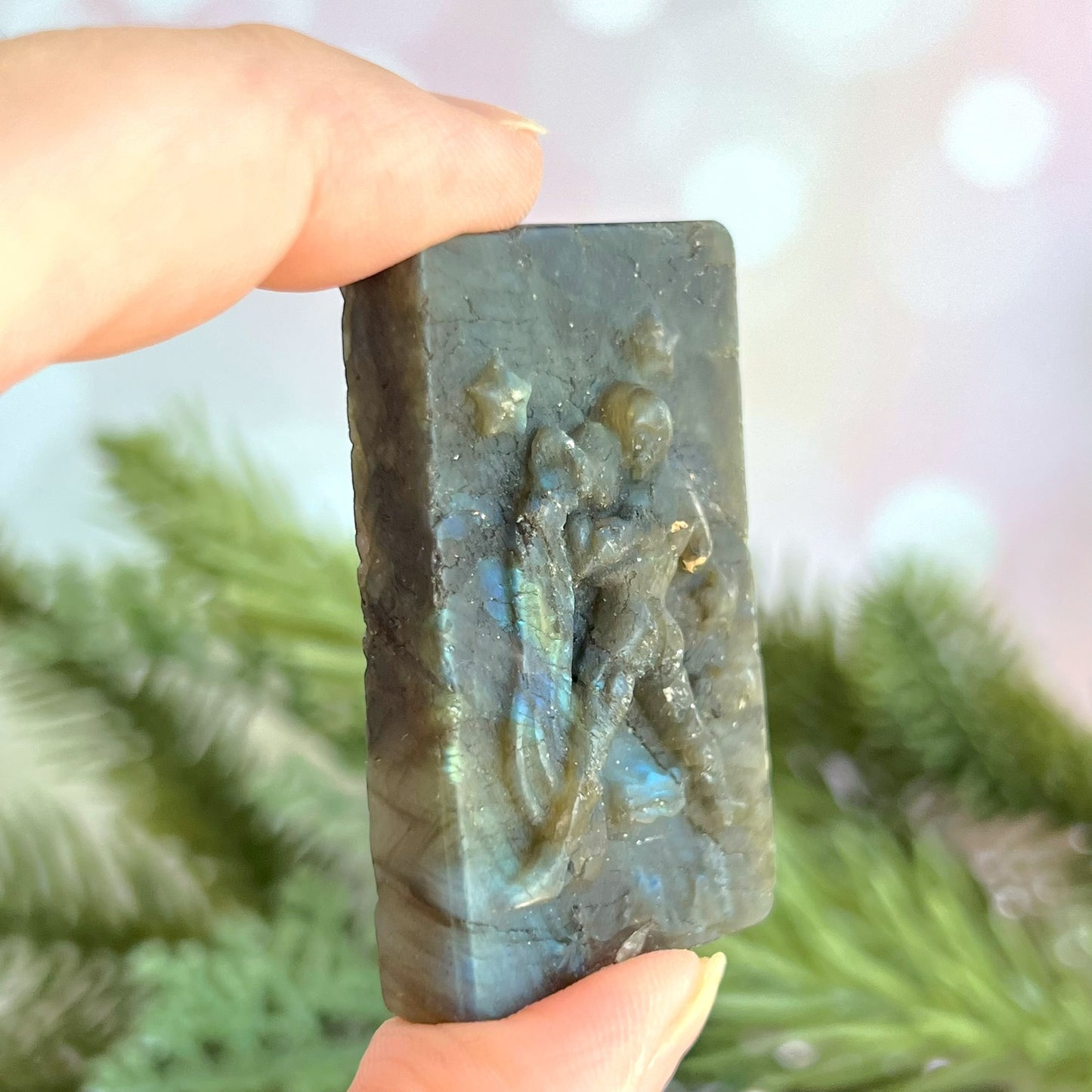 Labradorite Aquarius Carved Cabochon