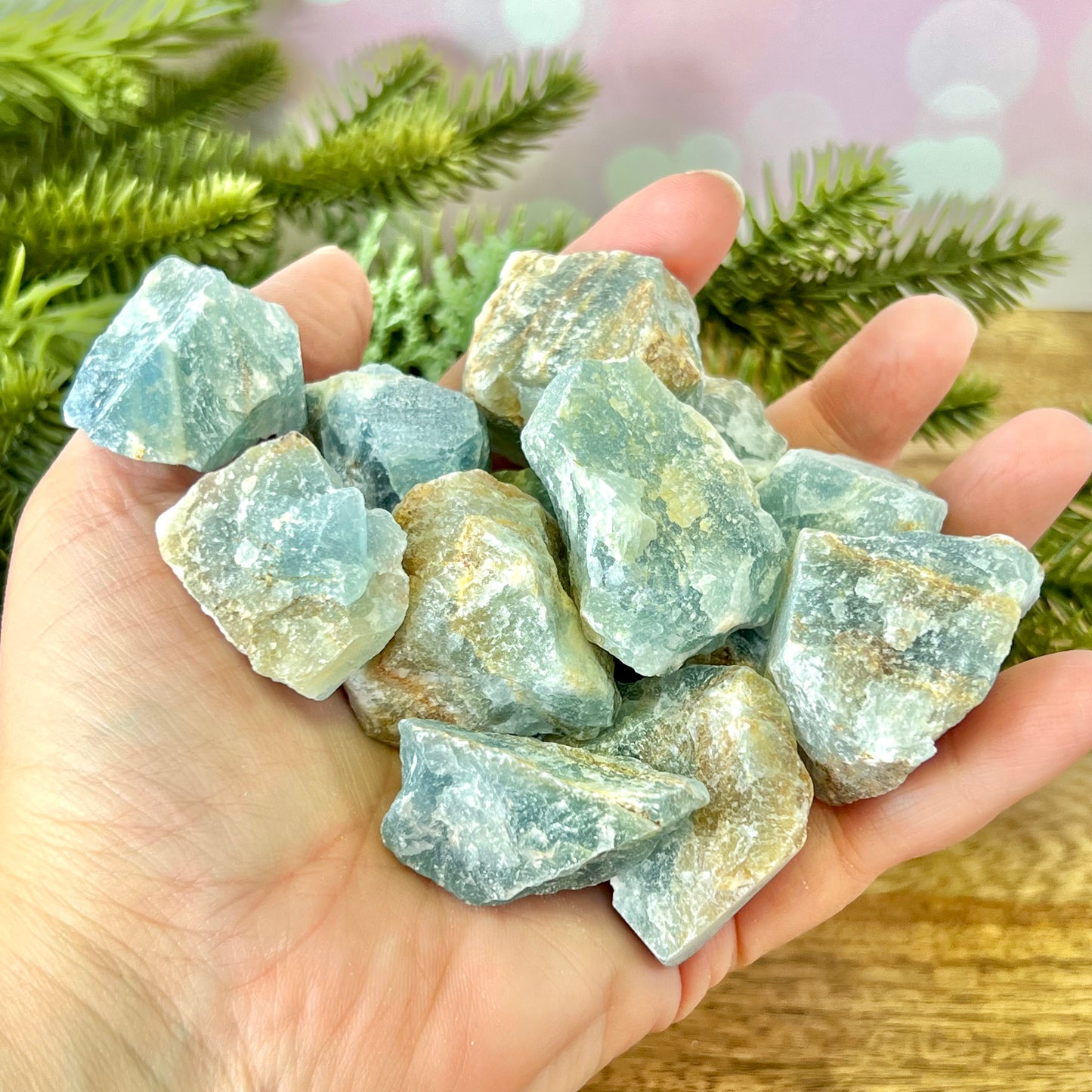 Lemurian Aquatine Blue Calcite Raw Stone - You get 1