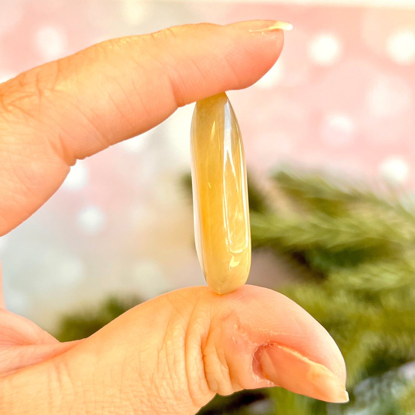 Rutilated Quartz Crystal Teardrop Cabochon