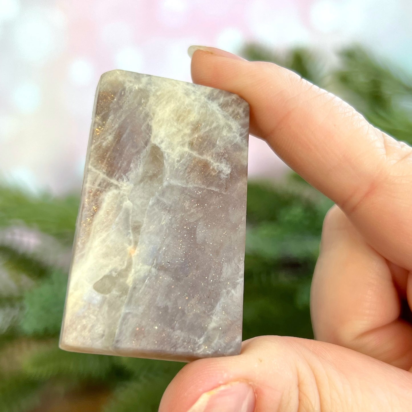 Belomorite Aquarius Carved Crystal Cabochon