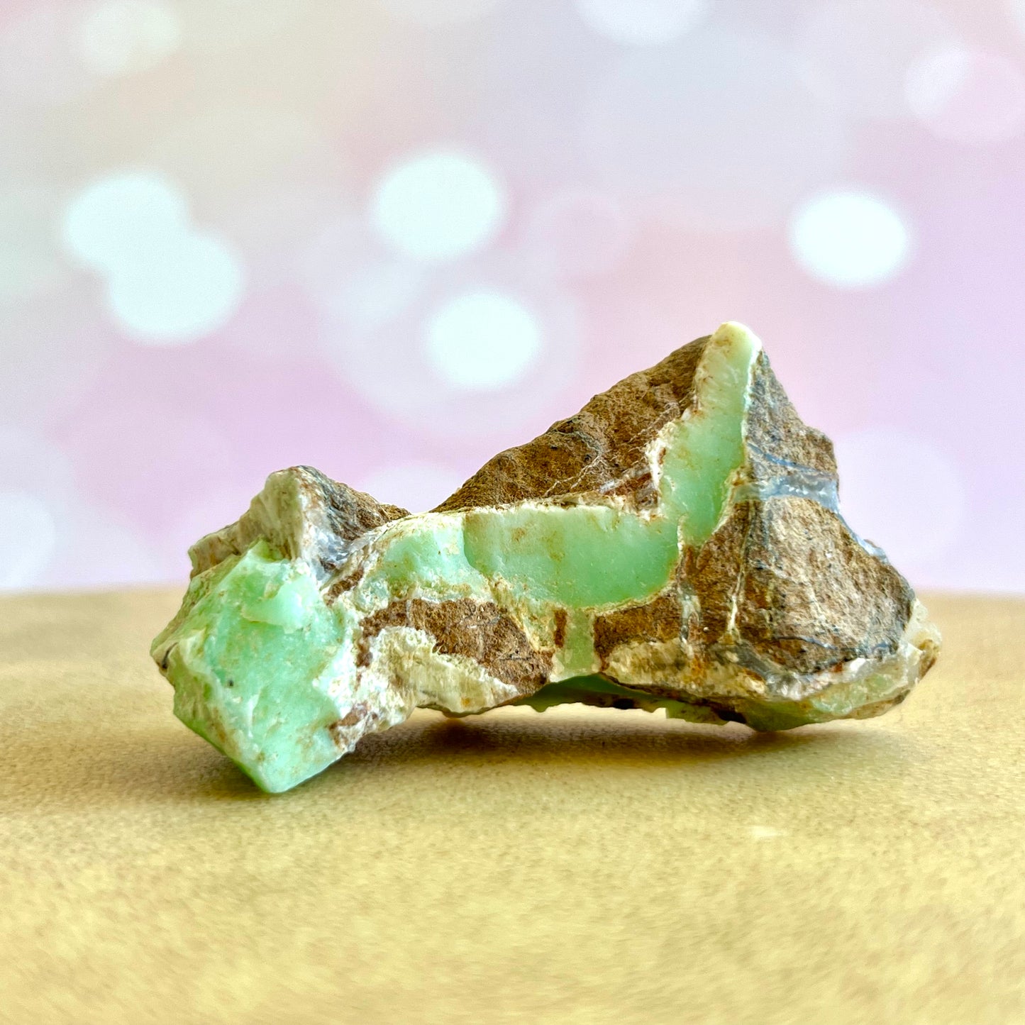 Chrysoprase Natural Mineral Specimen in Matrix