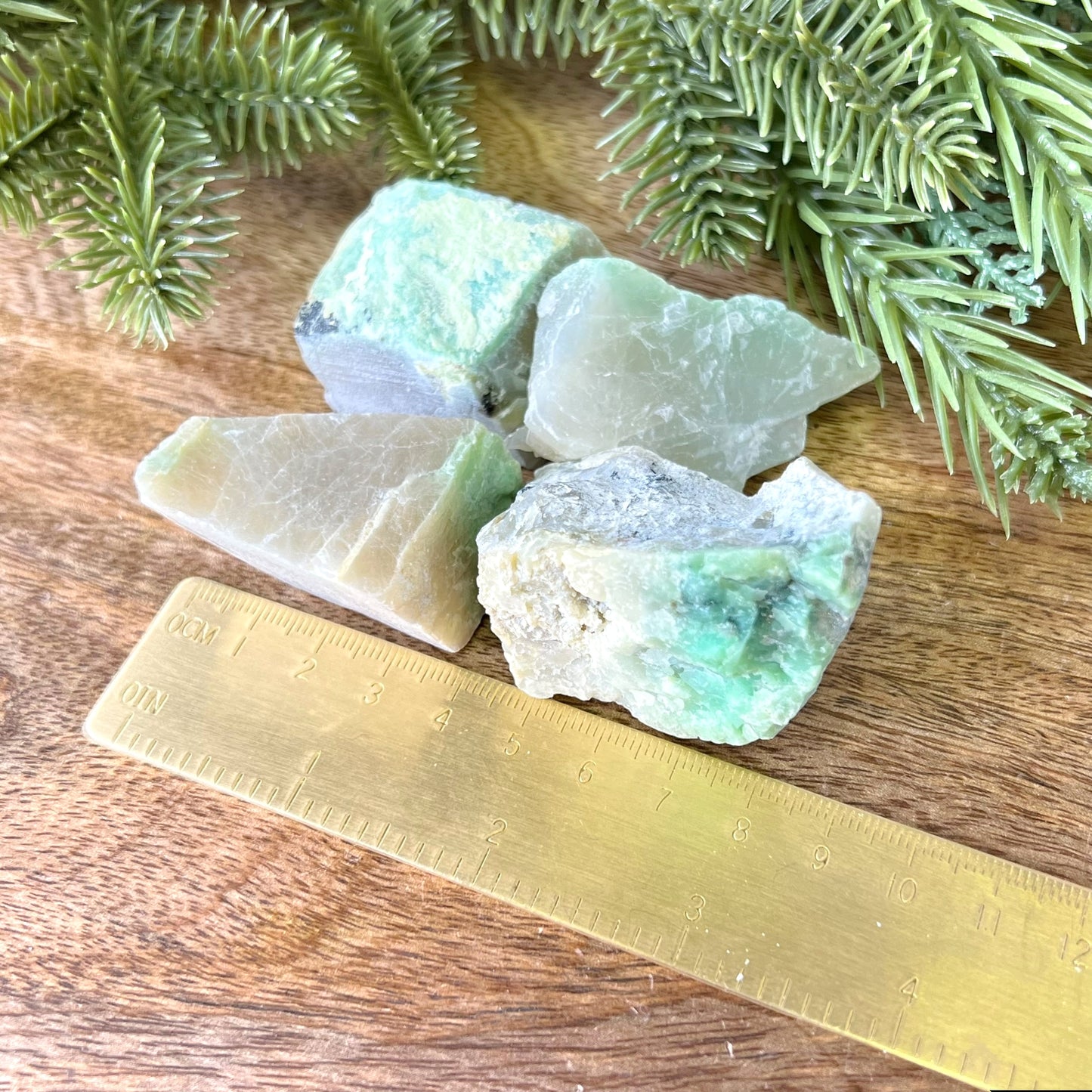 Garnierite Green Moonstone Raw Stone - Multiple Sizes - You get 1