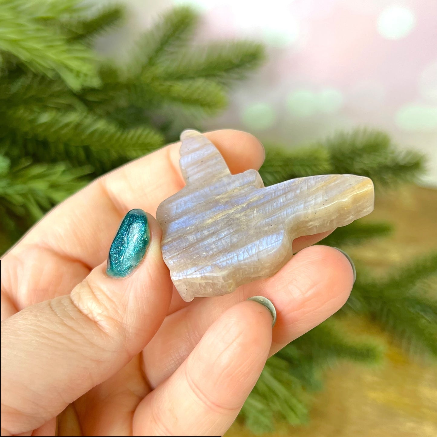 Belomorite Fairy Carved Crystal Cabochon