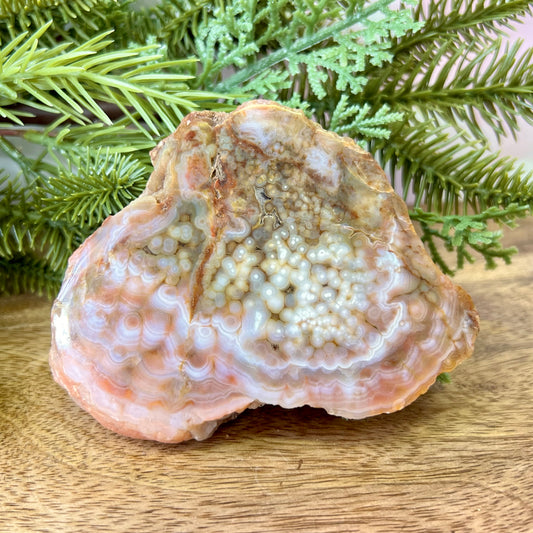 Pink Agate Half Polished Specimen