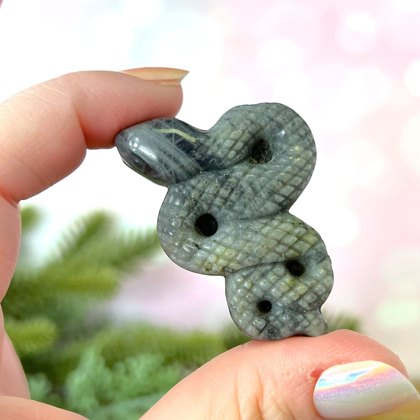 Labradorite Snake Carved Cabochon