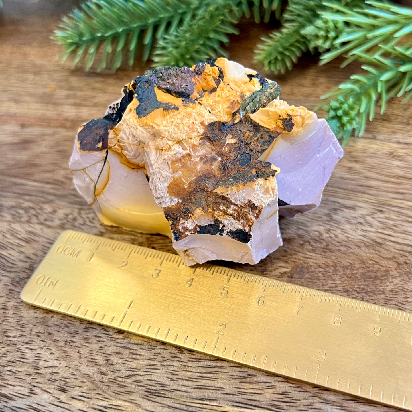 Mookaite Raw Crystal with Dendritic Inclusions