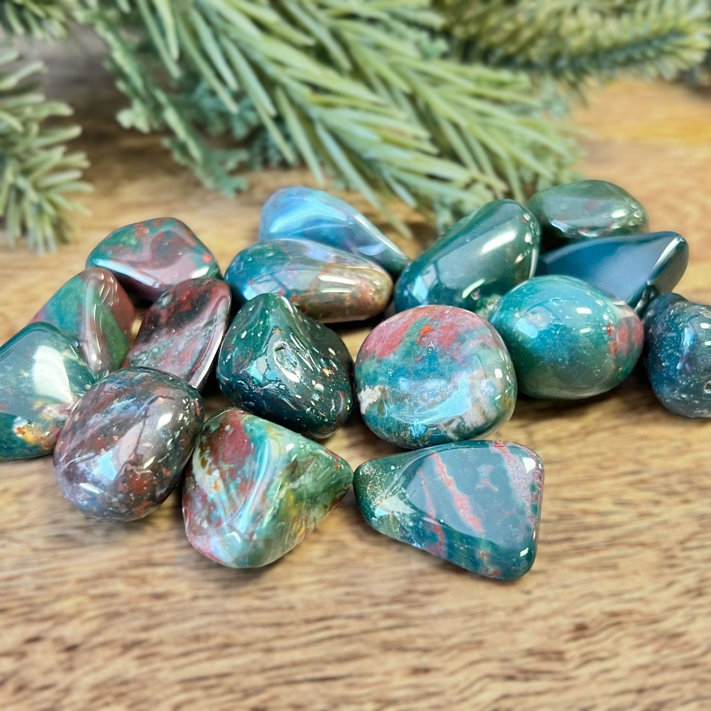 Bloodstone (Heliotrope) Tumbled Crystal