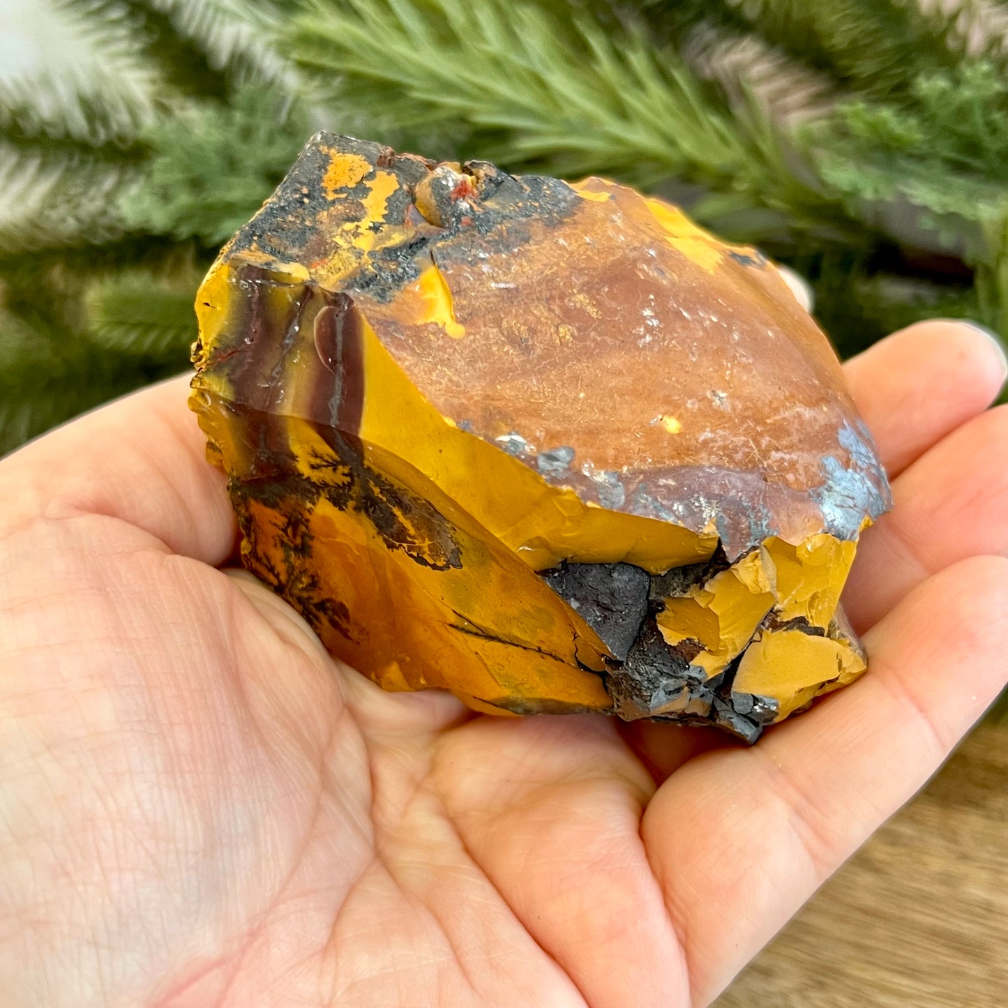 Mookaite Raw Crystal with Dendritic Inclusions