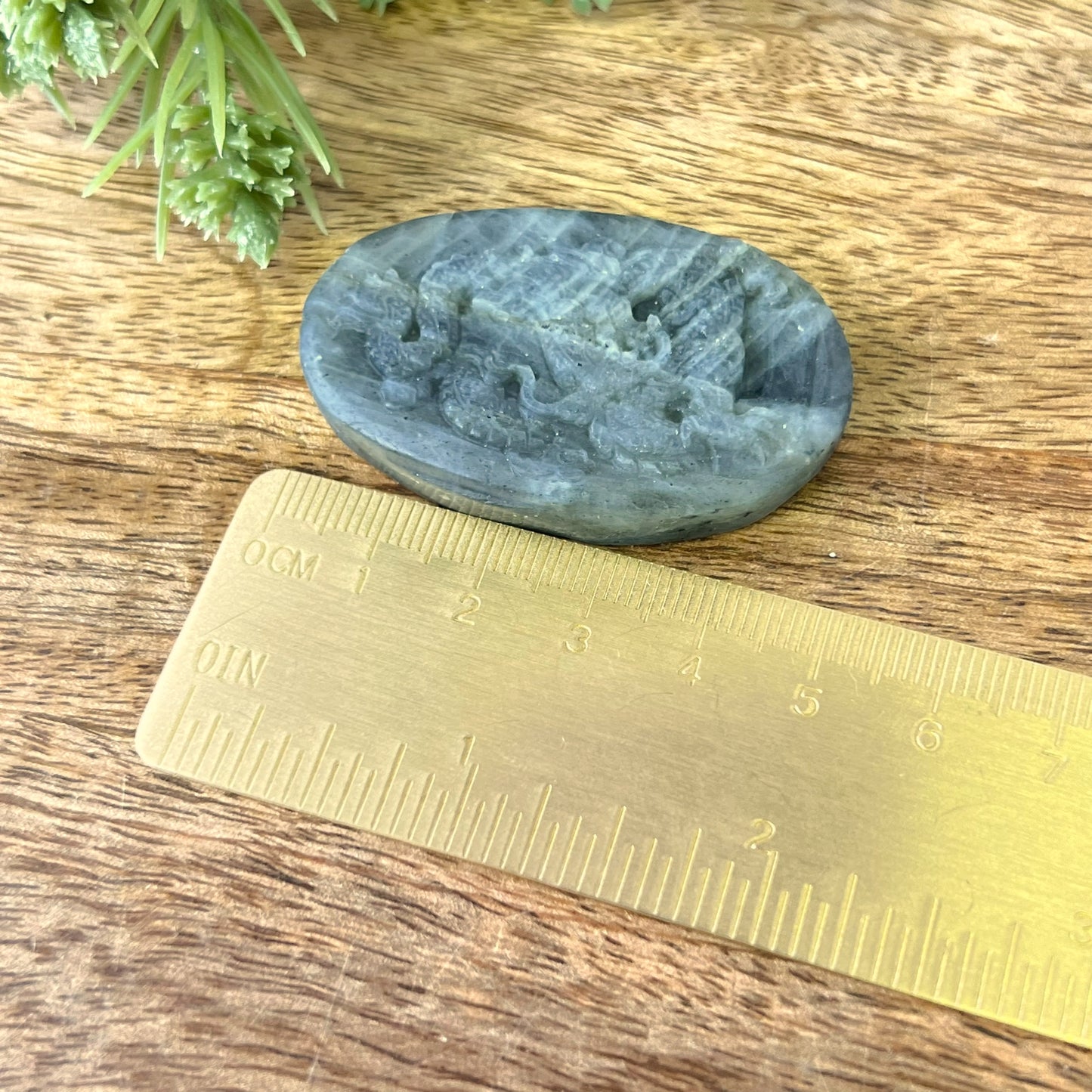 Labradorite Dragon Carved Crystal Cabochon