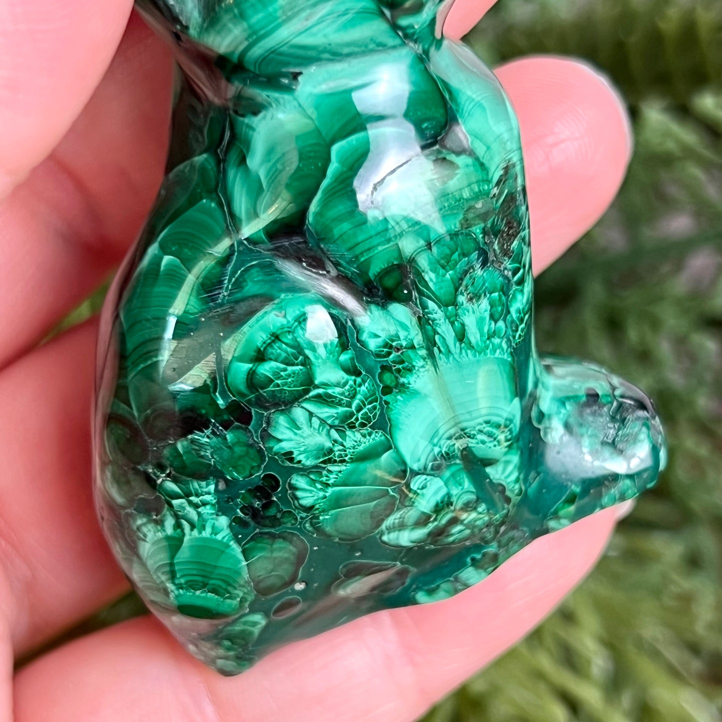 Malachite Cat Crystal Carving