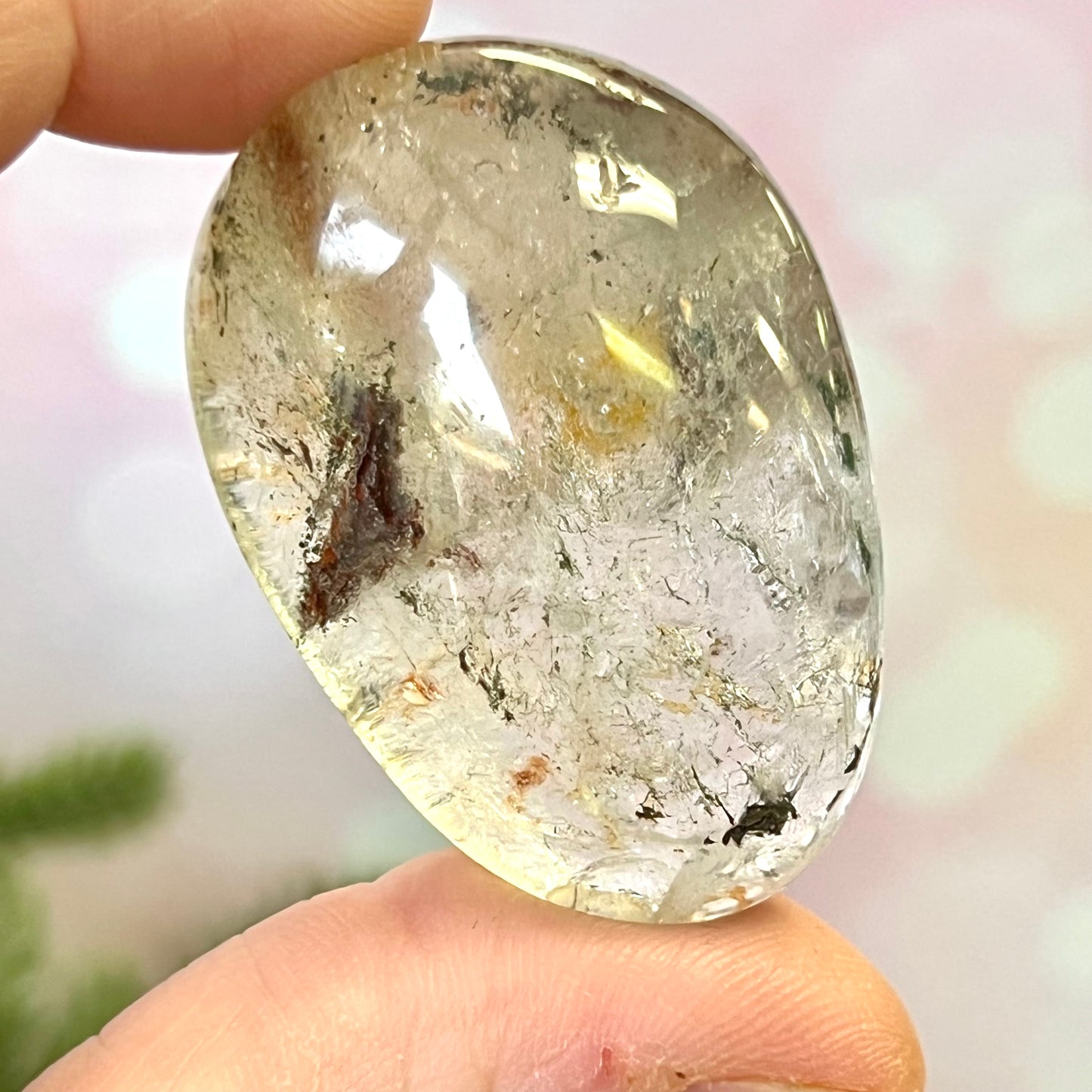 Garden Quartz Lodolite Crystal Lens