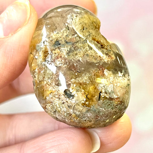 Garden Quartz Lodolite Crystal Lens
