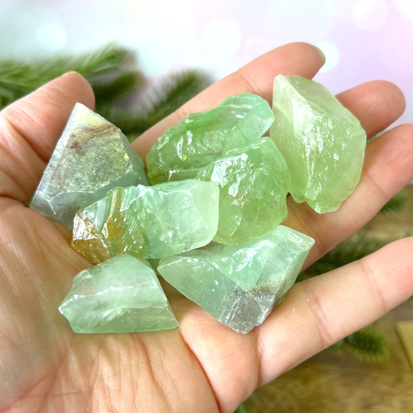 Green Calcite Raw Stone - You get 1