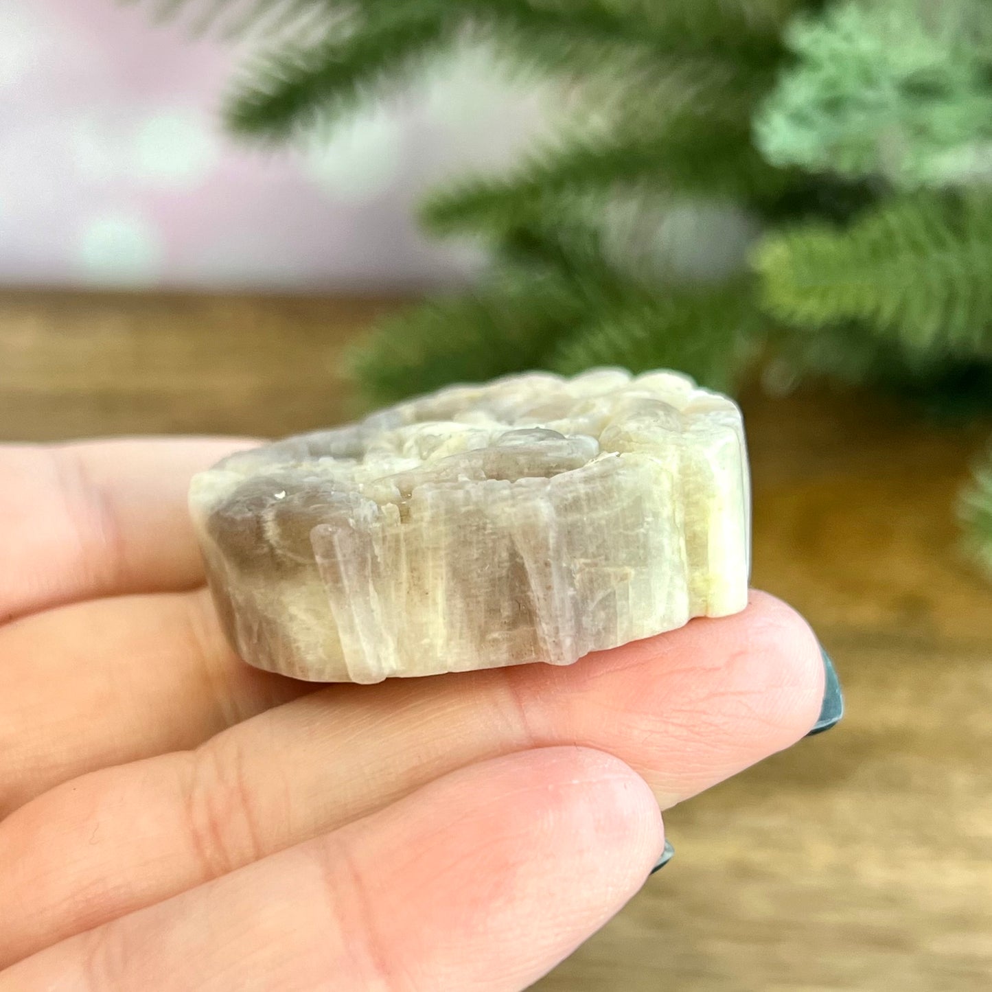 Kitsune Nine Tailed Fox Crystal Carved Cabochon