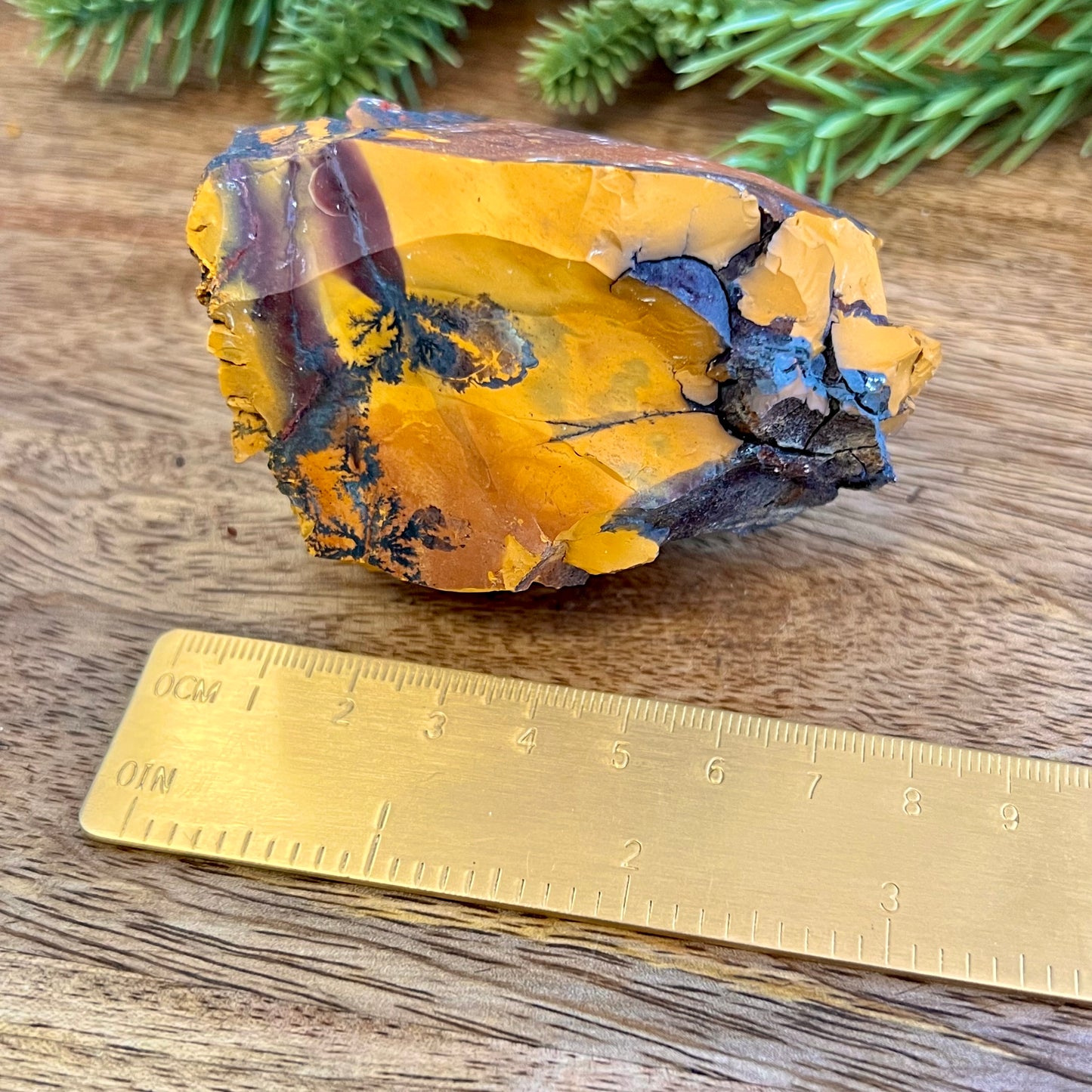 Mookaite Raw Crystal with Dendritic Inclusions