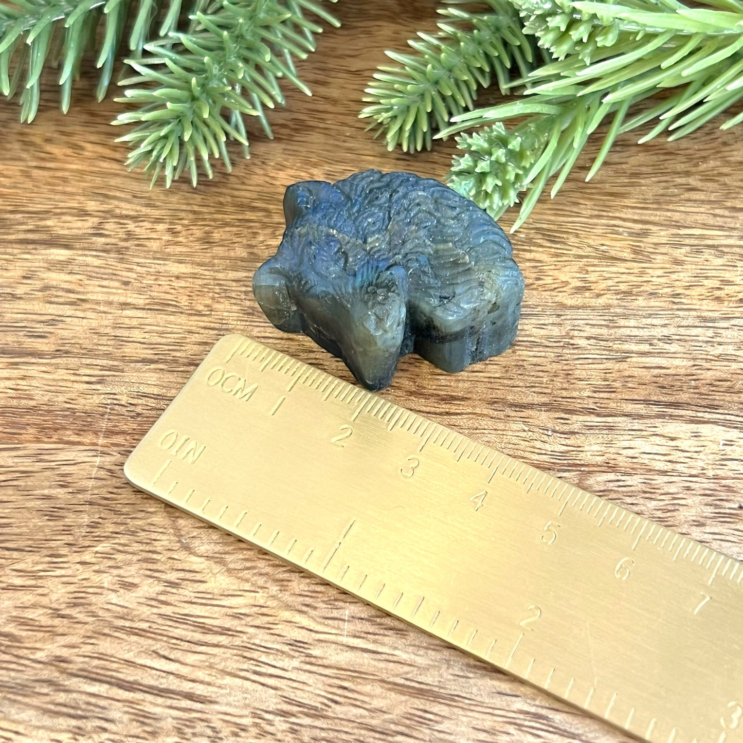 Labradorite Wolf Carved Cabochon