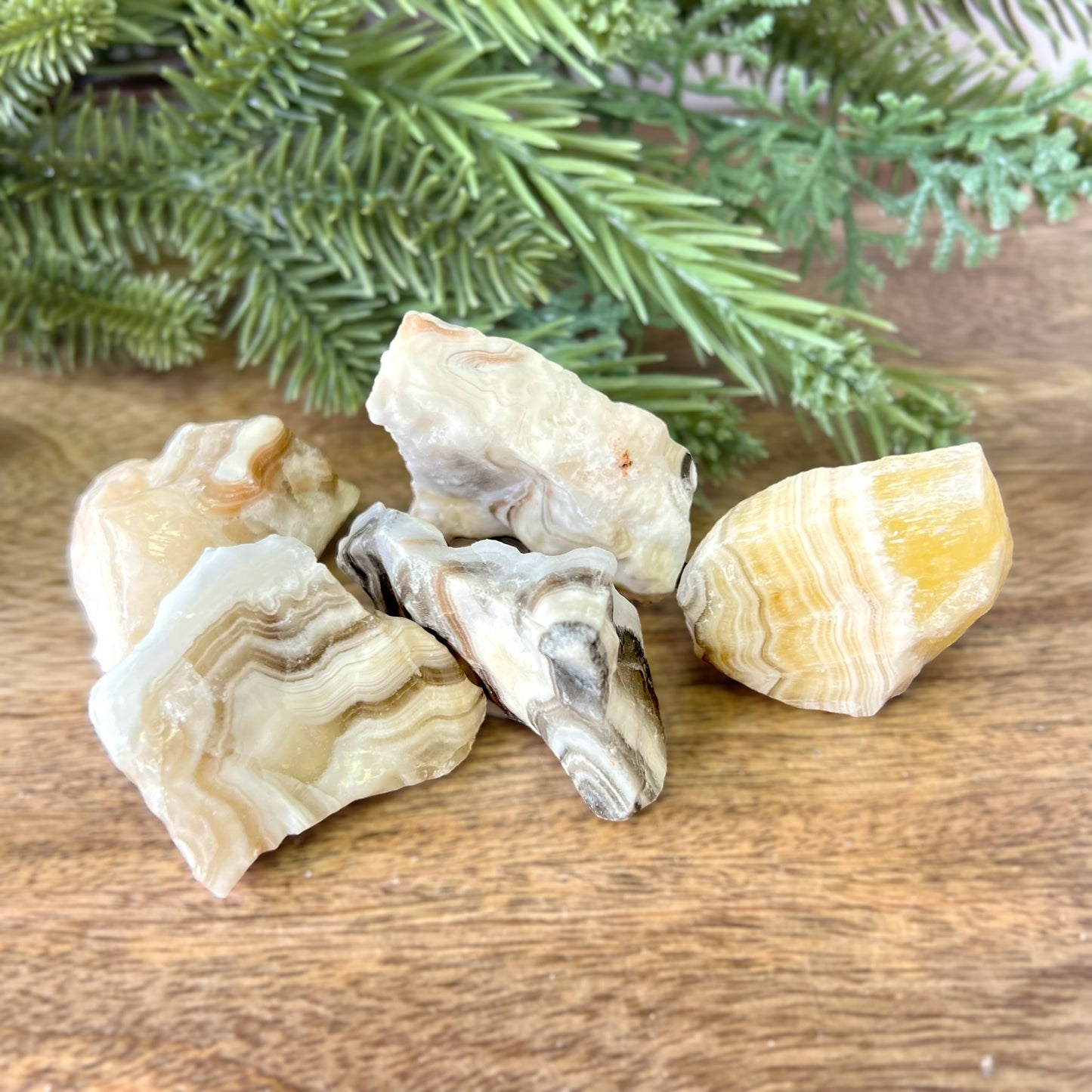 Zebra Calcite Raw Stone - Multiple Sizes - You get 1