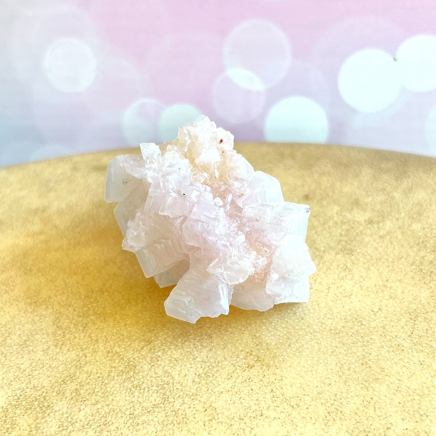 Halite Light Pink Crystal Mineral Specimen
