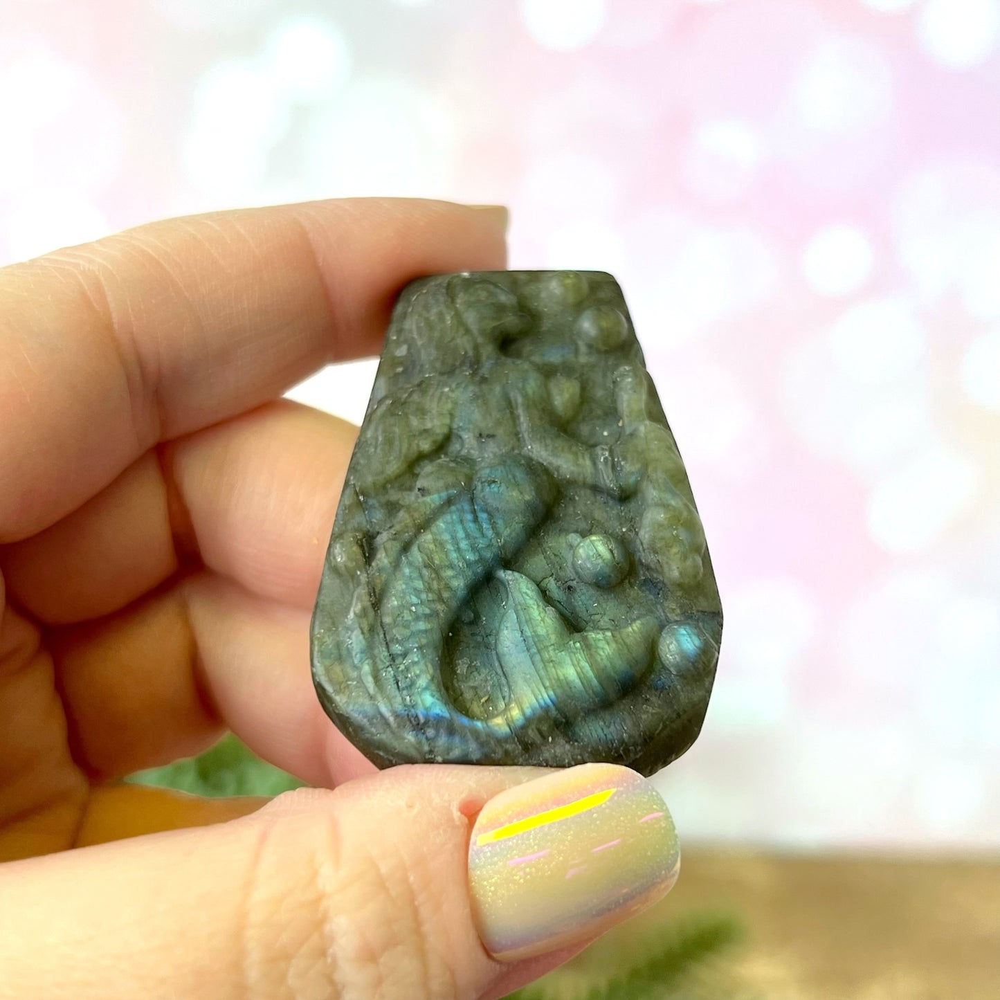 Labradorite Mermaid Carved Cabochon