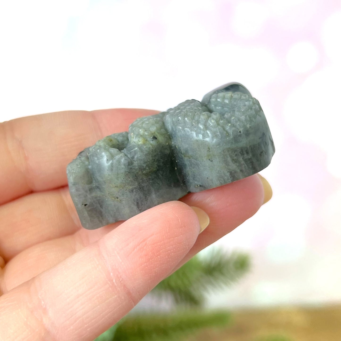 Labradorite Snake Carved Cabochon