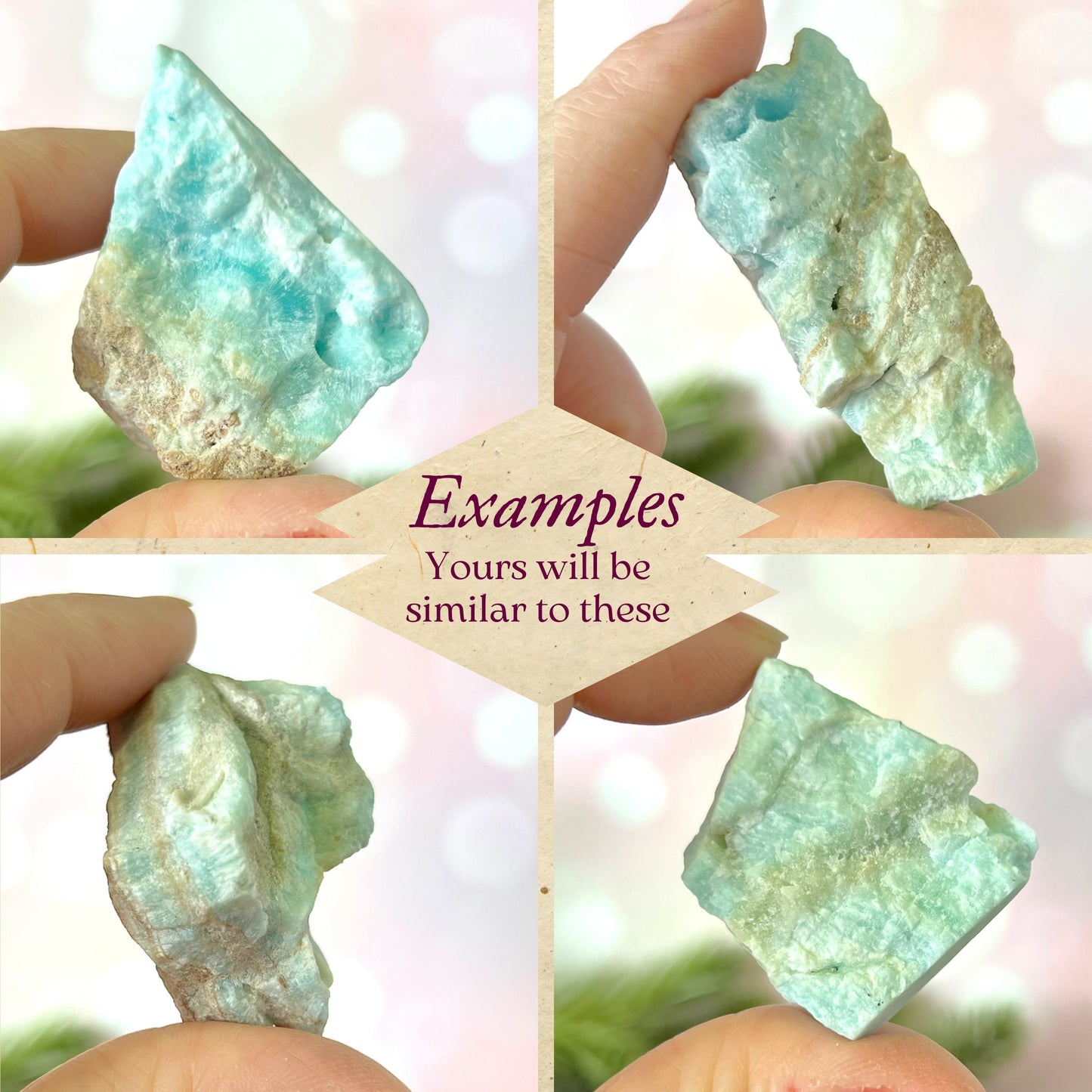 Blue Aragonite Raw Stone - You get 1