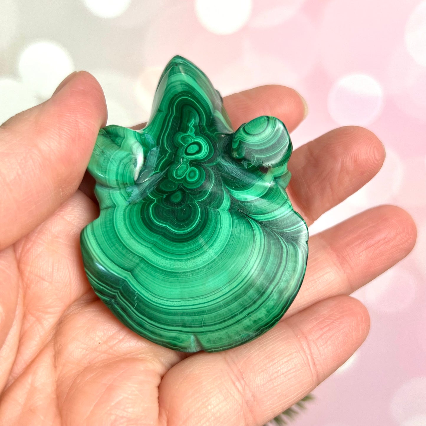 Malachite Frog Crystal Carving