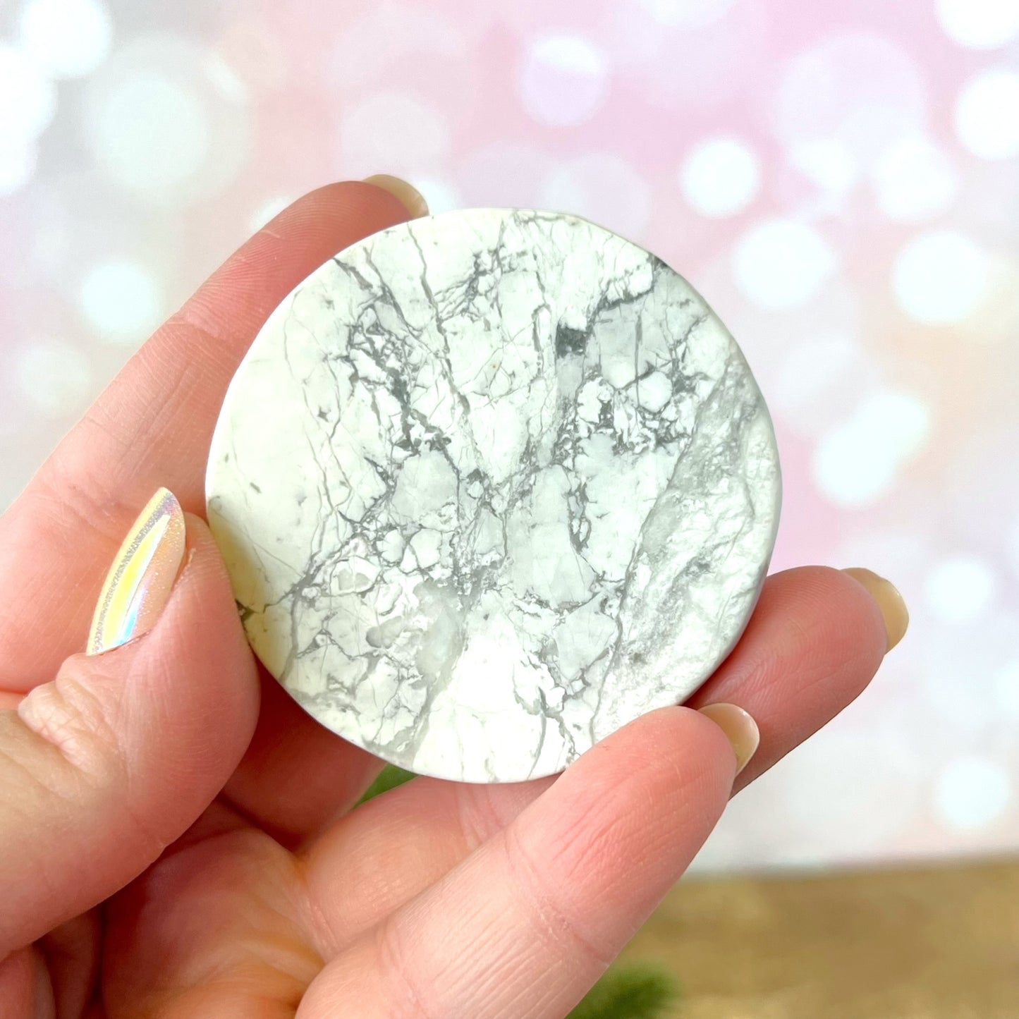 Magnesite Skeleton Hand Carved Crystal Cabochon