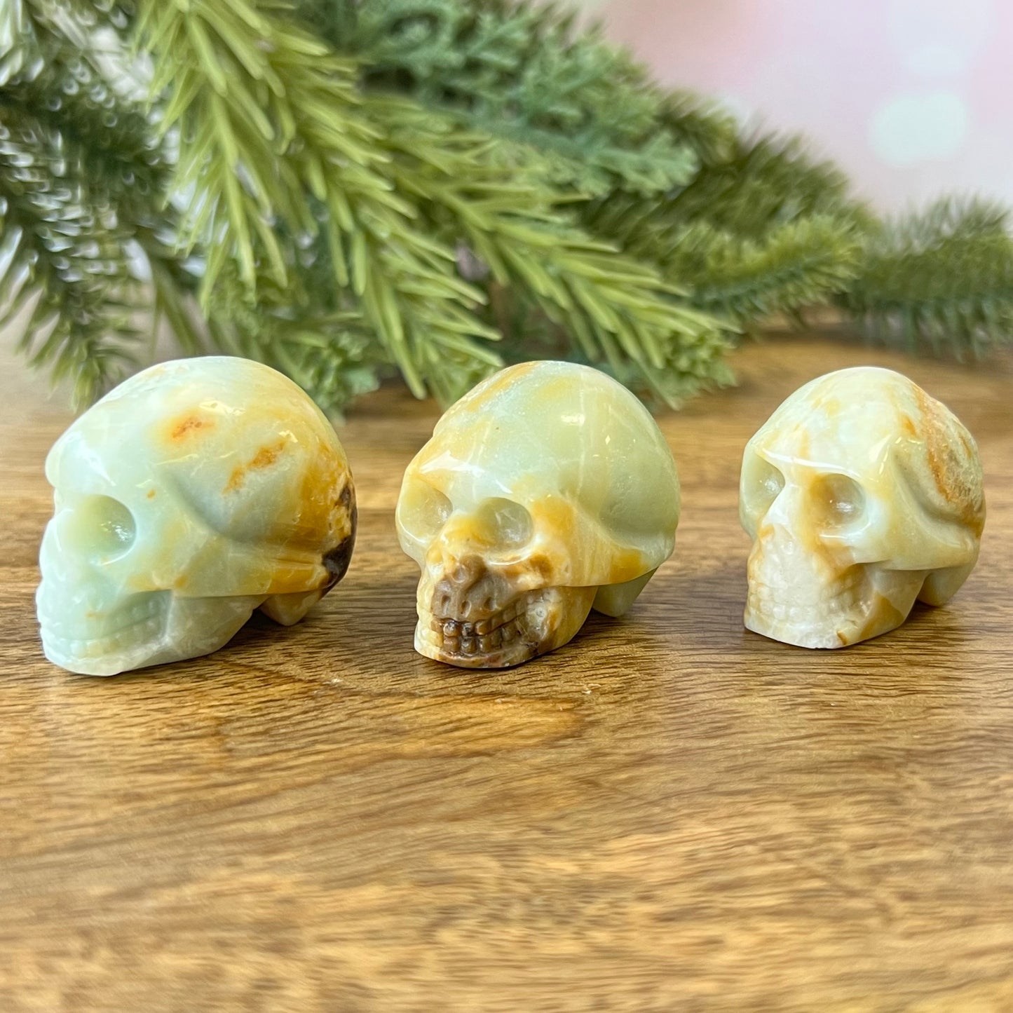Sky Blue Quartz Mini Crystal Skull Carving