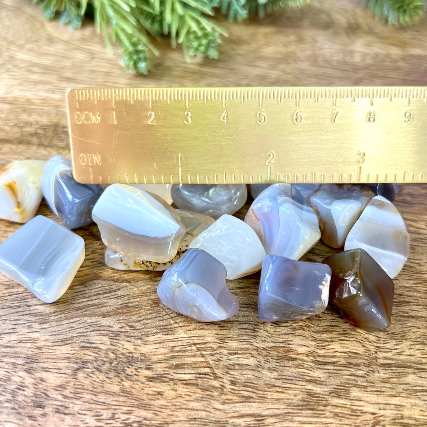 Gray Agate Tumbled Crystal - Multiple Sizes Available