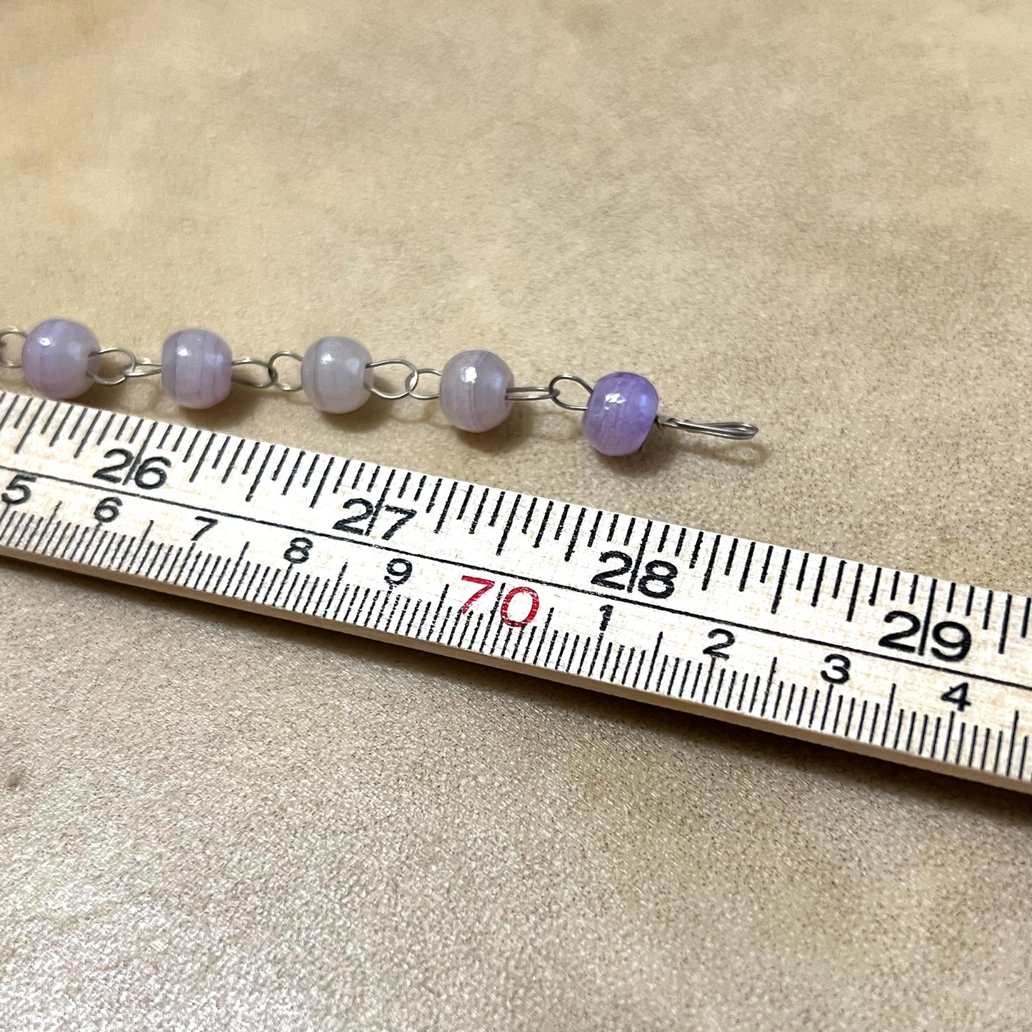 Purple Calcite Onyx Vintage Necklace with Aztec Carvings