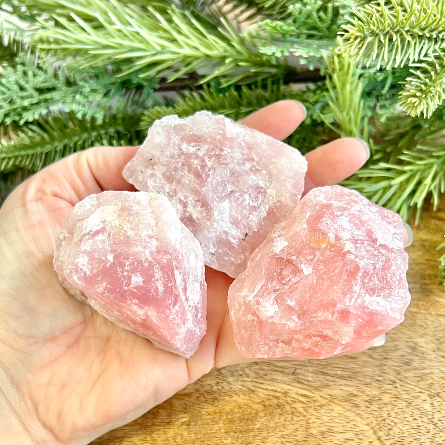 Rose Quartz Raw Pink Crystal - Multiple Sizes